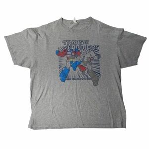 Gray Transformers T-Shirt More Than Meets The Eye Fruit Of The Loom Size XL